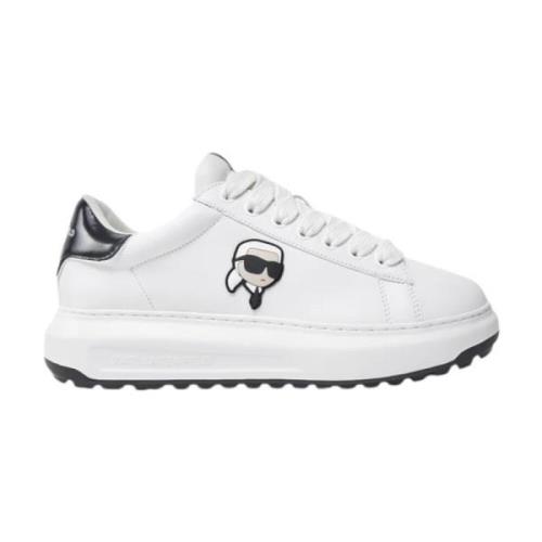 Karl Lagerfeld Vita lädersneakers Kapri Lug White, Herr