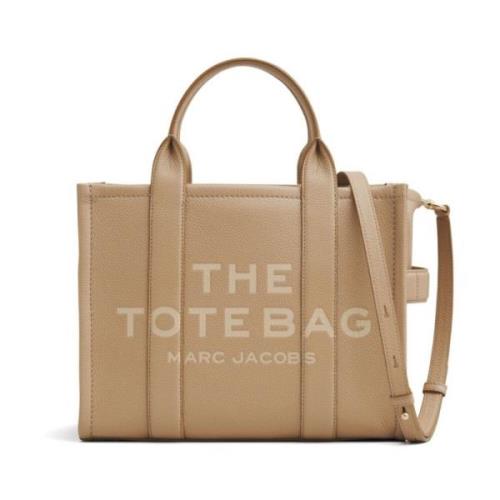 Marc Jacobs Beige Läder Toteväska med Präglade Logotyper Beige, Dam