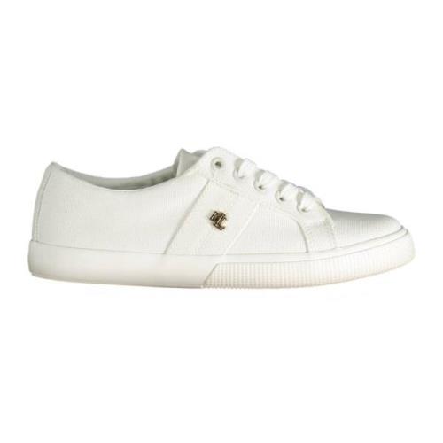 Ralph Lauren Sportiga vita sneakers med ikoniskt logotyp White, Dam