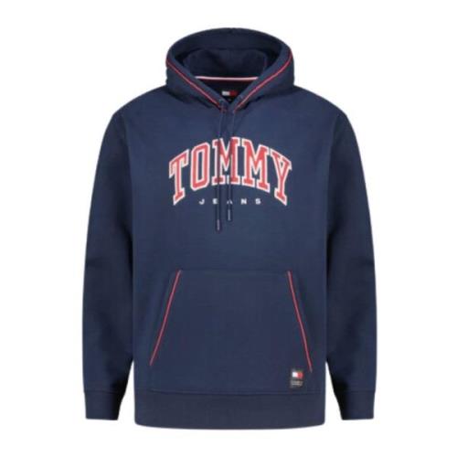 Tommy Hilfiger Blå huvtröja med sidofickor Blue, Herr