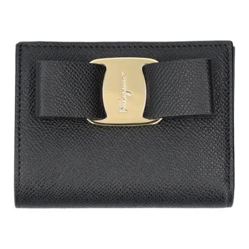 Salvatore Ferragamo Båge Plånbok Nero Aw24 Black, Dam