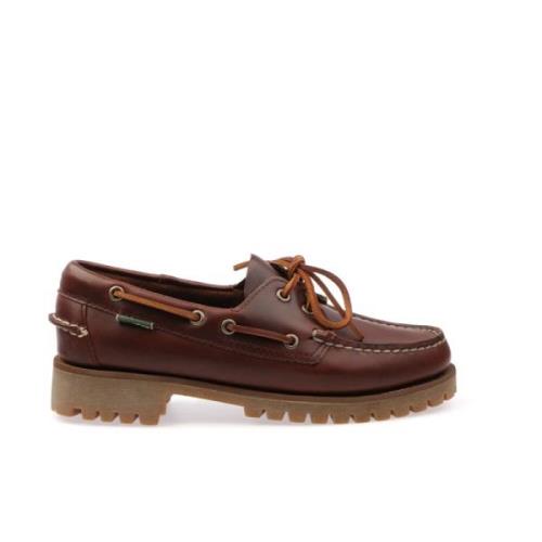 Sebago Lädersjömanskor för kvinnor Brown, Dam