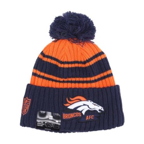 New Era Denver Broncos Pom Pom Beanie Hat Multicolor, Herr