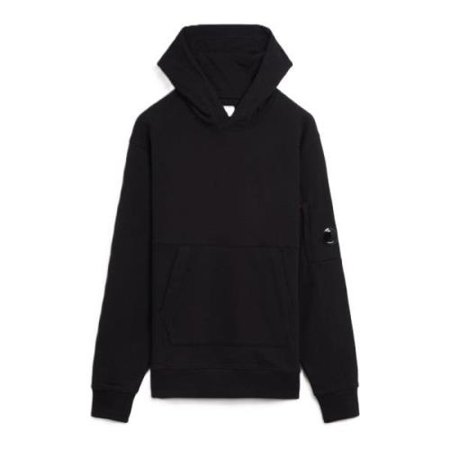 C.p. Company Svart fleece-huva tröja Black, Herr