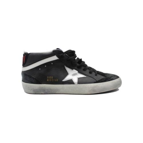 Golden Goose Mid Star Svart Vit Sneakers Multicolor, Herr