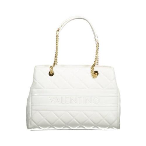 Valentino by Mario Valentino Vit Polyeten Handväska med Kedjestraps Wh...