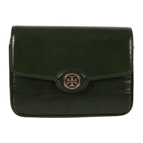 Tory Burch Crosshatched Konvertibel Axelväska Green, Dam