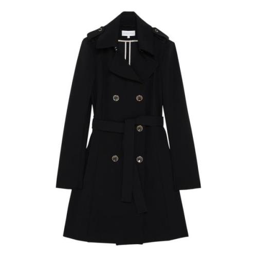 Patrizia Pepe Belted Coats Black, Dam