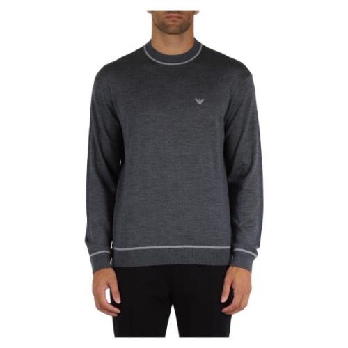 Emporio Armani Ull Crewneck Tröja Gray, Herr