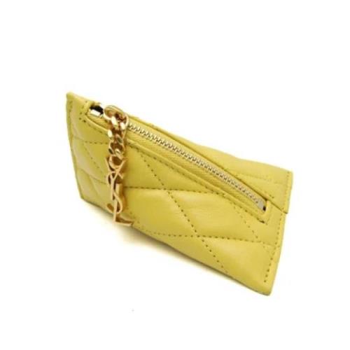 Yves Saint Laurent Vintage Pre-owned Laeder plnbcker Yellow, Dam