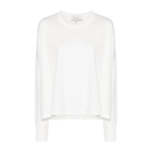 Studio Nicholson Vit Bomull Jersey Crew Neck T-shirt White, Dam