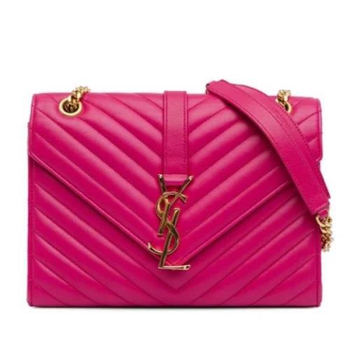 Yves Saint Laurent Vintage Pre-owned Laeder axelremsvskor Pink, Dam