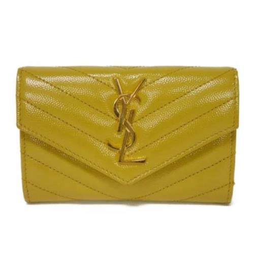 Yves Saint Laurent Vintage Pre-owned Laeder plnbcker Yellow, Unisex