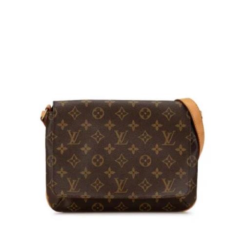 Louis Vuitton Vintage Pre-owned Canvas axelremsvskor Brown, Dam