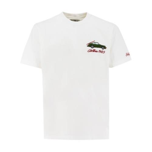 MC2 Saint Barth Broderad Crew Neck T-shirt White, Herr