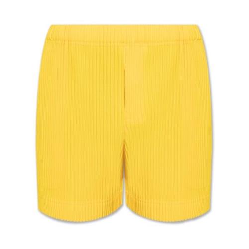 Issey Miyake Veckade shorts Yellow, Herr