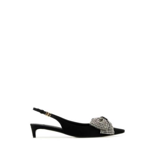 Dolce & Gabbana Elegant Svart Satinpumps Black, Dam