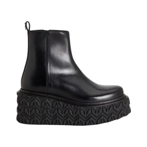 Patrizia Pepe Kort Stövel Stil 8Y0089L078 Black, Dam