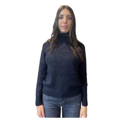 Kangra Alpacka Turtleneck Tröja Blue, Dam