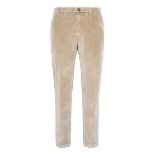 Boggi Milano Byxor i stretchsammet Beige, Herr