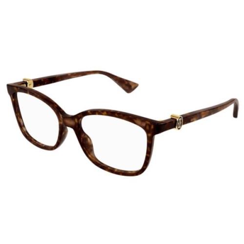 Cartier Stiliga Glasögon Förbättra Din Look Brown, Unisex