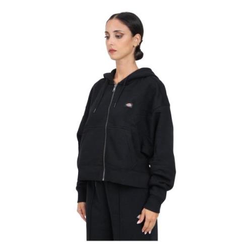 Dickies Svart Dragkedja Sweatshirt Höst Vinter Black, Dam