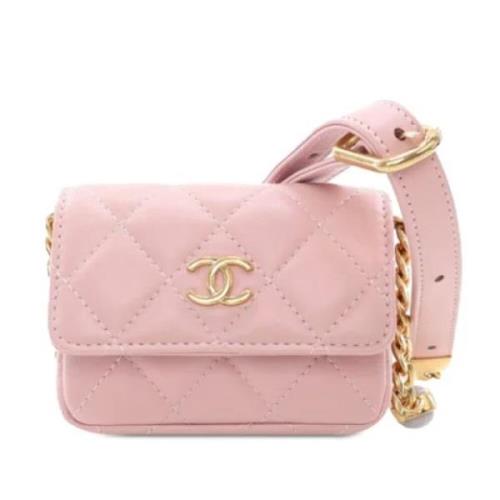 Chanel Vintage Pre-owned Laeder crossbodyvskor Pink, Dam