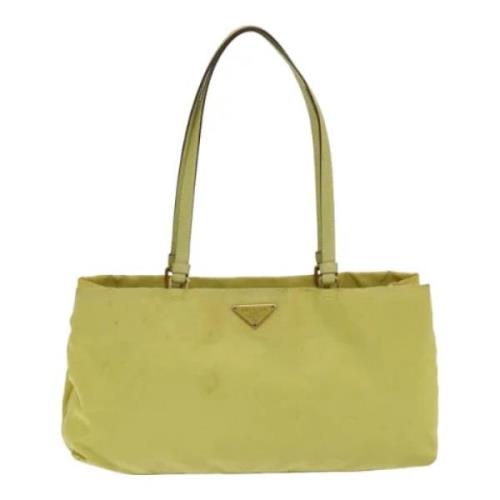 Prada Vintage Pre-owned Tyg totevskor Yellow, Dam