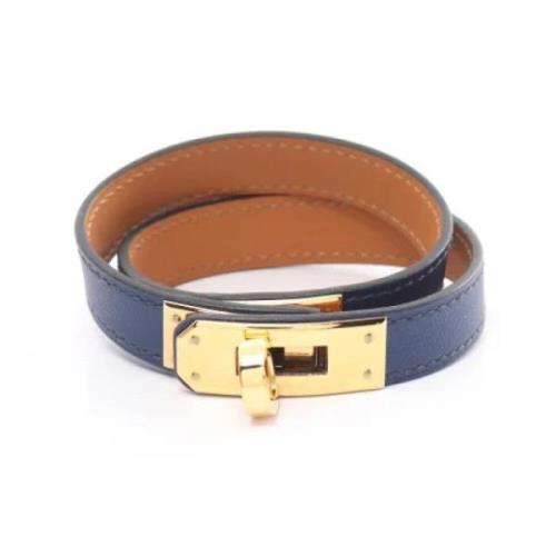 Hermès Vintage Pre-owned Laeder armband Blue, Dam