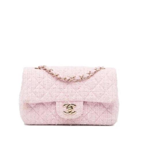 Chanel Vintage Pre-owned Tyg axelremsvskor Pink, Dam