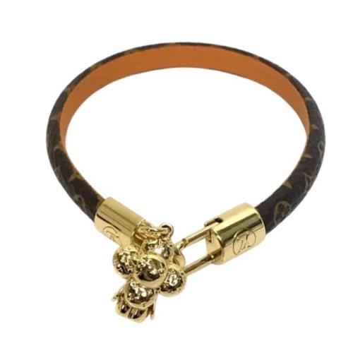 Louis Vuitton Vintage Pre-owned Tyg armband Brown, Dam