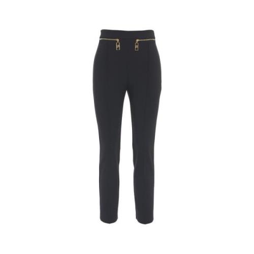 Elisabetta Franchi Svarta Slim-Fit Byxor Aw24 Black, Dam