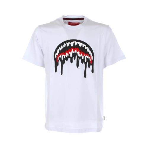 Sprayground Vit T-shirt med tryckt logotyp White, Herr