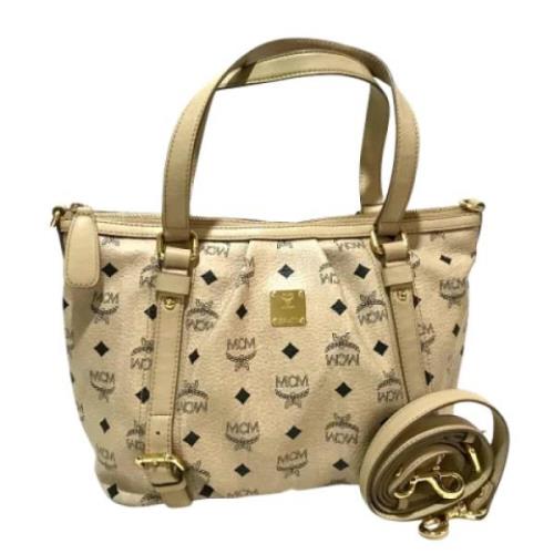 MCM Pre-owned Pre-owned Tyg handvskor Beige, Dam