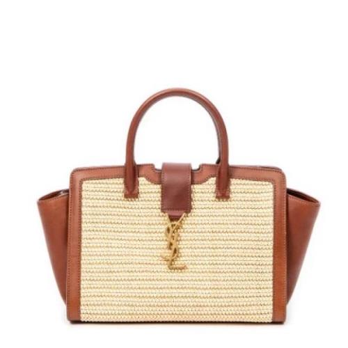 Yves Saint Laurent Vintage Pre-owned Canvas handvskor Beige, Dam