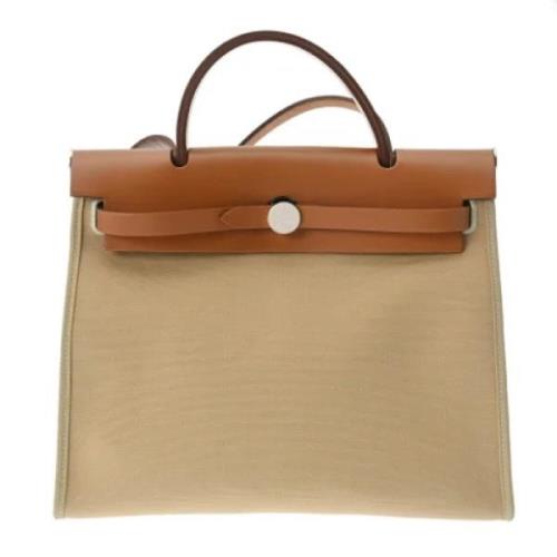 Hermès Vintage Pre-owned Tyg handvskor Beige, Dam