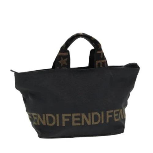 Fendi Vintage Pre-owned Nylon handvskor Black, Dam