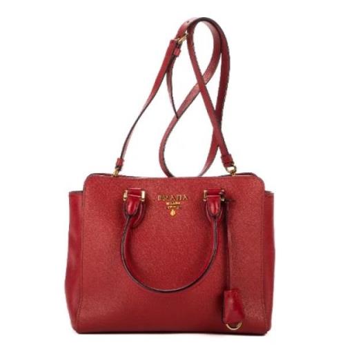 Prada Vintage Pre-owned Laeder handvskor Red, Dam