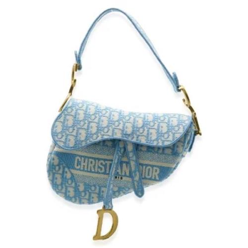 Dior Vintage Pre-owned Tyg axelremsvskor Blue, Dam