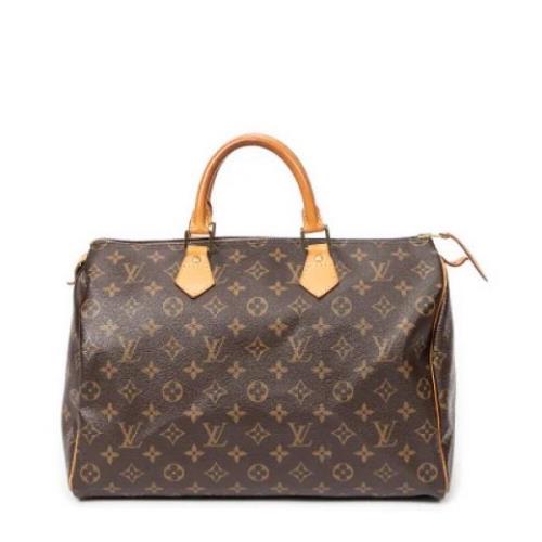 Louis Vuitton Vintage Pre-owned Belagd canvas handvskor Brown, Dam