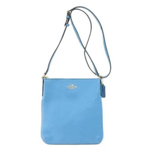 Coach Pre-owned Pre-owned Canvas axelremsvskor Blue, Dam