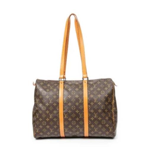 Louis Vuitton Vintage Pre-owned Belagd canvas axelremsvskor Brown, Dam