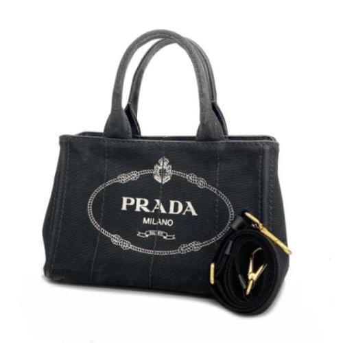 Prada Vintage Pre-owned Canvas prada-vskor Black, Dam