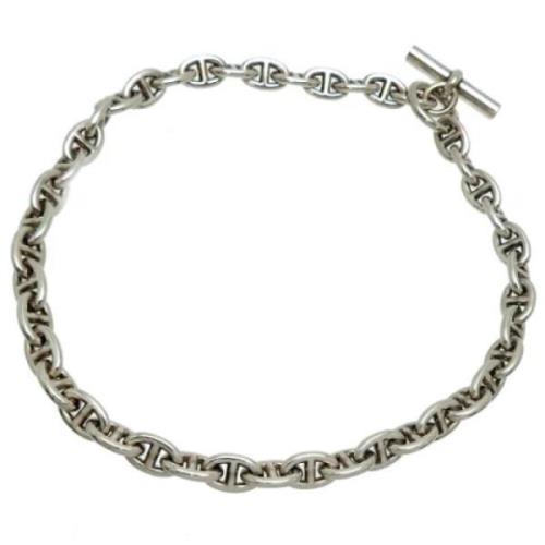 Hermès Vintage Pre-owned Silver halsband Gray, Dam