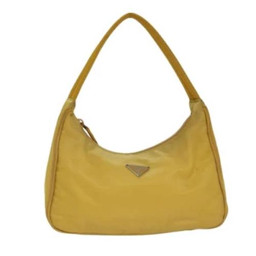 Prada Vintage Pre-owned Tyg prada-vskor Yellow, Dam