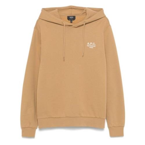 A.p.c. Bomullshoodie Klassisk Design Män Beige, Herr