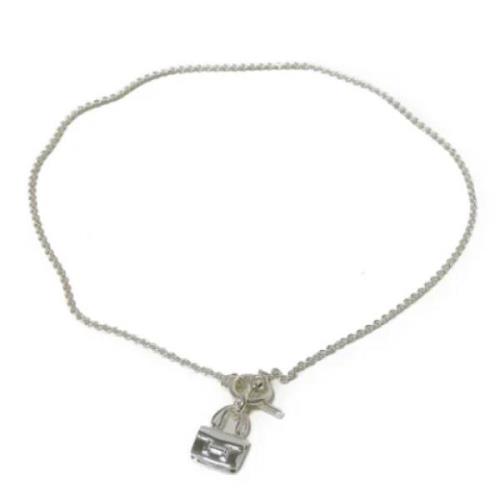 Hermès Vintage Pre-owned Silver halsband Gray, Dam