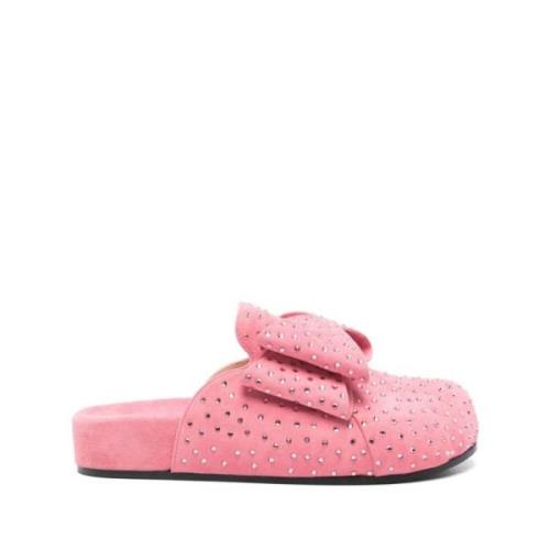 Mach & Mach Rosa Strass Sliders Pink, Dam