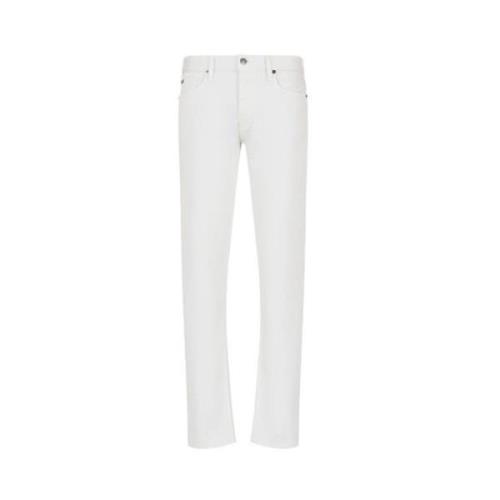 Armani Slim Fit Multifärgade Jeans White, Herr