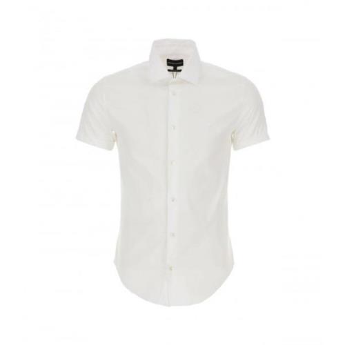 Armani Grundläggande Logot-shirt för Män White, Herr